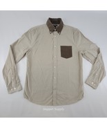 Express Men’s Sz Small Beige Corduroy Button-Down Shirt New - €29,88 EUR