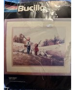 Bucilla GONE FISHING Stitchery Kit 12x16 NOS Vintage - $374.05 MXN