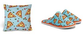 Valentine&#39;s Day Pack for Him Pizza Slippers and Pillow Case Pack Home Decor Grap - £13.15 GBP