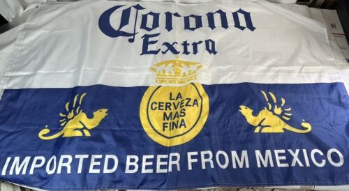 Corona Beer Logo Flag Banner 58x34in Mancave Garage Party Present - £13.40 GBP