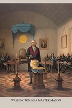 Symbols - Washington as a Free Mason by Strobridge &amp; Gerlach - Art Print - £17.53 GBP+