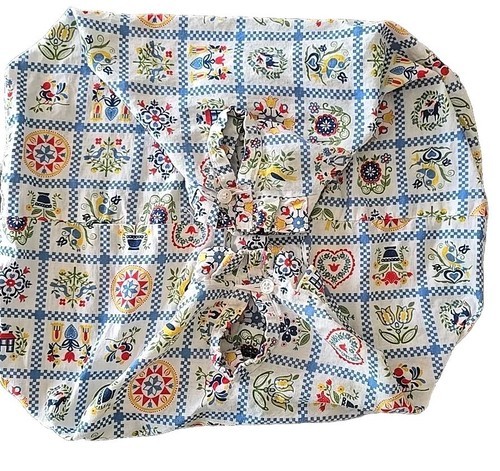 Pennsylvania Dutch ~ Handcrafted ~ Fabric ~ Basket Liner ~ 10" x 14.75" x 9" Item image 6