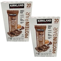 2 Packs Kirkland Signature Protein Bar Chocolate Peanut Butter Chunk 2.12oz 20ct - £44.12 GBP