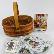 Longaberger Basket Mothers Day 1999 Tea for Two With Liner and Protector NEW set - £19.02 GBP