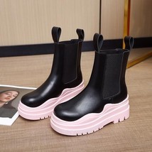 Shoes White Ankle Boots Round Toe Flat Heel Clogs Platform  Designer Boots-Women - £41.65 GBP
