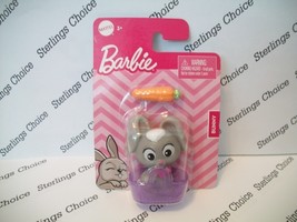 Barbie Accessory Bunny Figurine with Basket and Carrot - $130.71 MXN