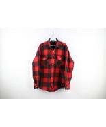 Vtg 60s Streetwear Mens Large Distressed Heavyweight Flannel Button Shirt Plaid - $59.35