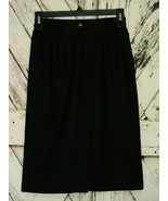 Vintage Parsons Place 100% Pure Wool Lined Black Career Pencil Skirt Siz... - £23.30 GBP