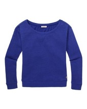 Juicy Couture Fleece lined off shoulder Crew Top sweatshirt  new L  - $49.49