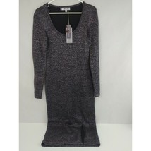 NWT Jennifer Lopez Womens Black Metalic Sweater Dress Size Small - £19.37 GBP