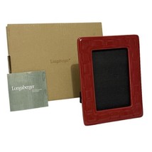 Longaberger Pottery Woven Traditions 4 x 6 Picture Frame Tomato Red New In Box - $33.25