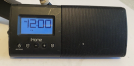 iHome iHM46 Portable USB Charging Dual Alarm Clock Speaker System Black - $14.94