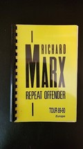Richard Marx Vintage Original NOV/DEC Europe Tour Band Crew Only Tour Itinerary - £30.67 GBP