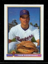 Vintage 1991 Topps Bowman Baseball Trading Card #272 Ivan Rodriguez Rangers - £3.26 GBP