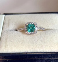 14k Yellow Gold 2.10ct Emerald &amp;Diamond Handmade Engagement Wedding Gift Ring - £1,582.71 GBP