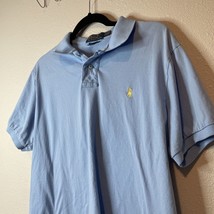 Ralph Lauren Polo Shirt Mens Extra Large Blue Custom Fit Polo Yellow Pon... - $9.39