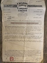 Altes Vintage Palästina Dokument L Union Company Policy 1940 - $68.48 CAD