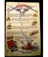 VTG Linen Postcard #1 Famous Cattle Brands Oren Arnold True Stories Wild... - $16.73 CAD