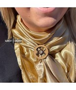 Thatcher Leather Western Scarf Slide Tee Clip or Ring - $346.39 MXN
