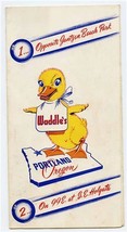 Waddle&#39;s Menu Jantzen Beach Park &amp; 99 E @ S E Holgate Portland Oregon Duck Cover - £68.89 GBP