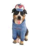 Australian Shepherd Baseball Cap Puppy Dog Ceramic Figurine 11.25&quot; H Blu... - $1,112.09 MXN