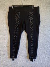 Sexy Torrid Insider Collection 1 1X Black Leggings Lace Up GROMMETS Cors... - $25.39