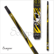 Scorpion SW31 Pool Cue Black with Yellow Slanted Points 19oz Free Shipping! - £150.01 GBP