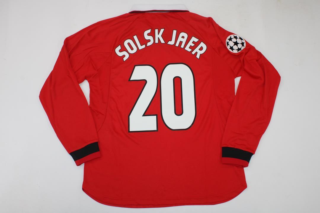 Primary image for manchester united jersey 1998 1999 shirt SOLKSJAER champions league final model