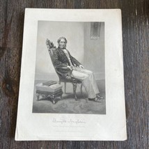 Henry Wadsworth Longfellow Author 1856 Alonzo Chappel Engraving Portrait Print - £11.17 GBP