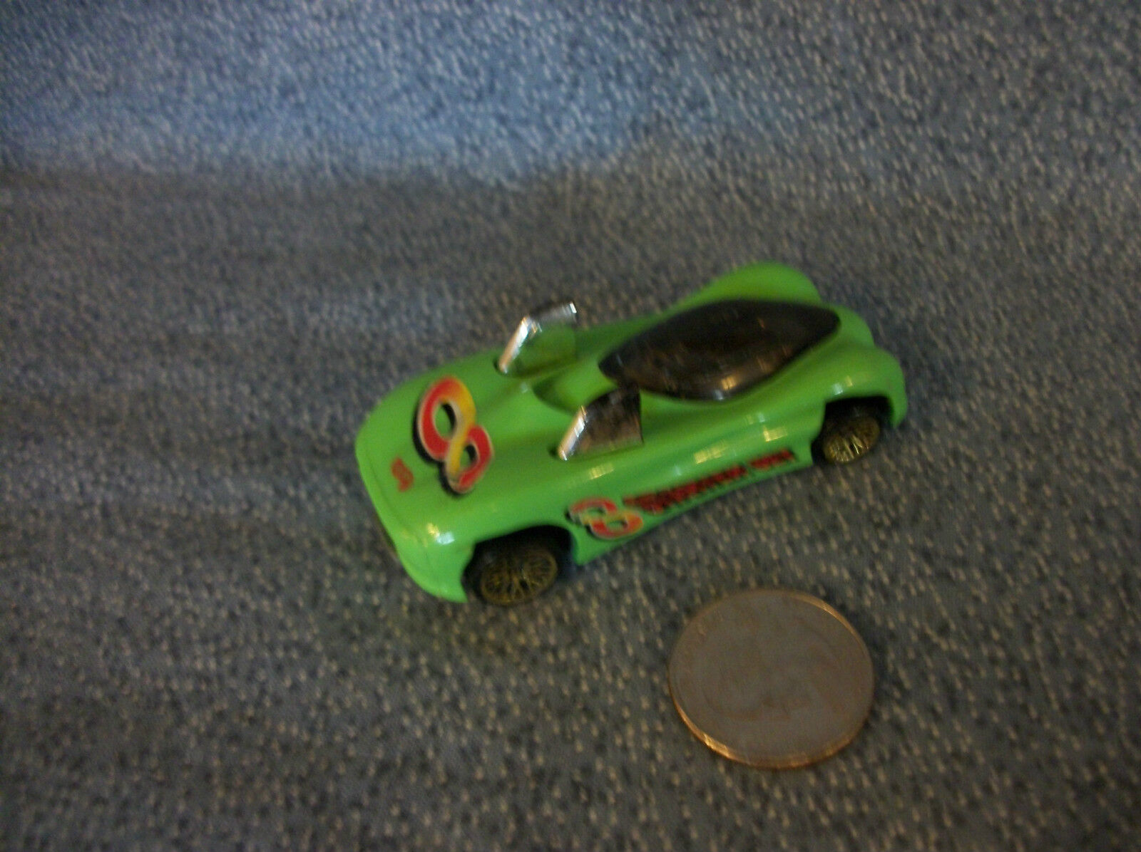 Hot Wheels Mattel 1995 Green Power Pipes Sports Car Made in Malaysia