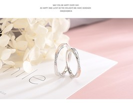 New Arrival S925 Silver Ring Lovers Couple Ring Open Ring - £52.98 GBP