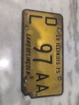Vintage 1975 Illinois DEALER License Plate 97 AA Expired - £8.03 GBP
