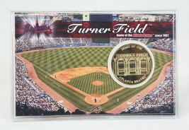 Atlanta Braves Turner Field Highland Mint MLB 24K Gold Overlay Coin - $24.74