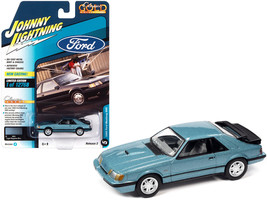 1986 Ford Mustang SVO Light Regatta Blue Metallic w Black Stripes Classic Gold C - £15.25 GBP