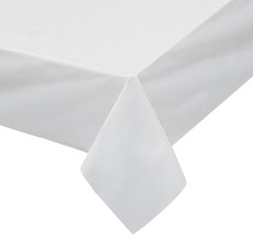 Plastic Table Cloth for Parties Disposable Tablecloth 54&quot; x 108&quot; Pack of 6 White - £27.01 GBP