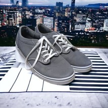 vans off the wall womens 9.5 Canvas Lace Ups Gray Excellent used condition - £13.08 GBP