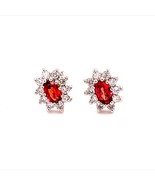 Natural Sapphire Diamond Stud Earrings 14k Gold 1.3 TCW Certified $3,950... - £940.54 GBP
