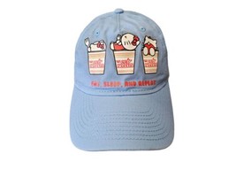 Hello Kitty x Cup of Noodles By Sangria Light Blue Strapback Trucker Hat RARE  - £26.57 GBP