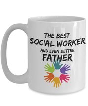 Social Worker Dad Gift - The Best SOCIAL-WORKER And Even Better Father - Fathers - £15.85 GBP