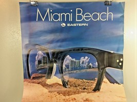 Vintage Rare 1970&#39;s Eastern Airlines, &quot;None stop flight to Miami Beach&quot; ... - $88.33