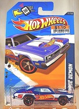 2012 Hot Wheels #177 HW Racing 7/10 71 DODGE DEMON Blue w/Black MC5 Spoke Wheels - £8.21 GBP