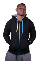 Flip The Script Japanese Black Zip Hoodie Nude Playing Card Lining NWT - £28.89 GBP