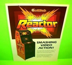 Reactor Arcade FLYER Original Video Game 1982 Space Age Art  Retro UNUSED - £21.91 GBP