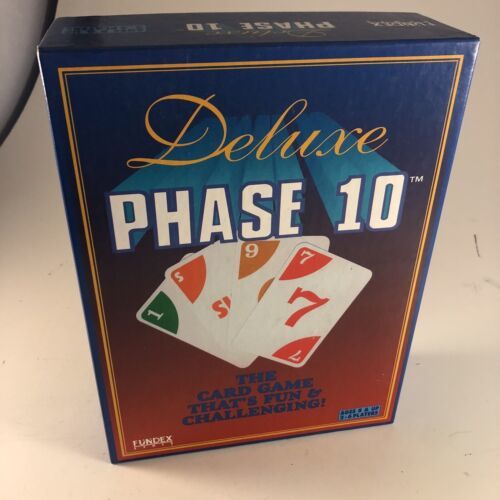 VINTAGE Deluxe Phase 10 COMPLETE Fundex 1995 Cards Tray Scorepad Family - $13.85