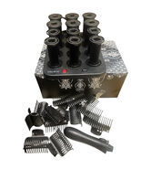 Calista Nouveau Black Velvet Rollers Curlers Set 12 Beauty Pageant Clips... - $36.59