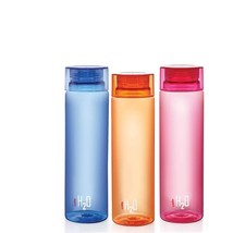 Cello H2O Plastic Bottle 1 L, Set of 3 Multicolor - £20.53 GBP