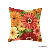 Vervaco Gerbera Cross Stitch Cushion, Multi-Colour  - $71.00