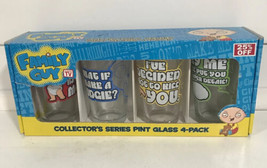 FAMILY GUY STEWIE COLLECTOR`S SERIES PINT GLASS 4 PACK 2010 Set Of 4 - £18.94 GBP