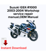 Suzuki GSX-R1000 2003-2004 Workshop service repair manual,OEM Manual,Fac... - $279.57 MXN