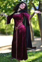 Tangled Mother Gothel Costume,Mother Gothel Cosplay Dress with Cape - £109.31 GBP